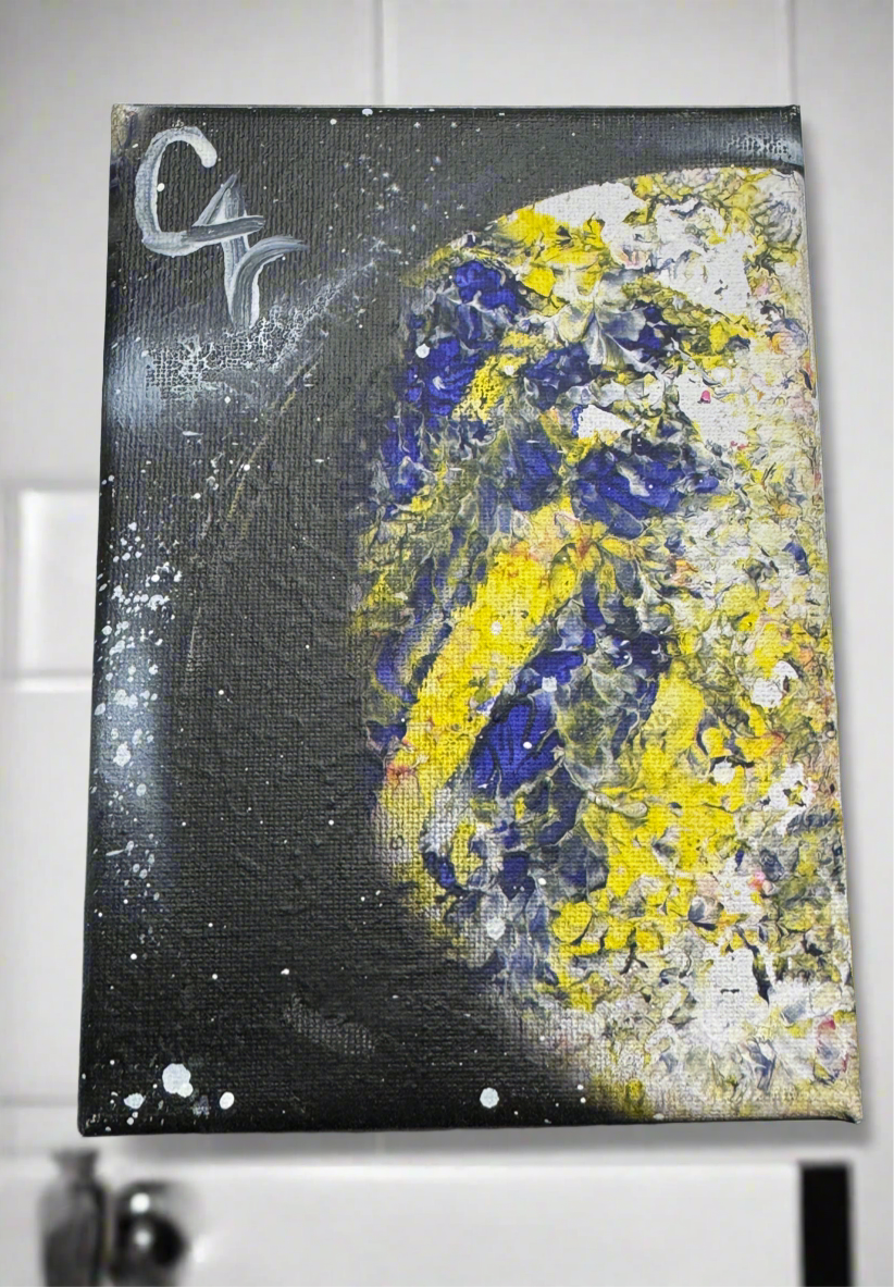 “Celestial Reflections: Dual Moon Art Set”